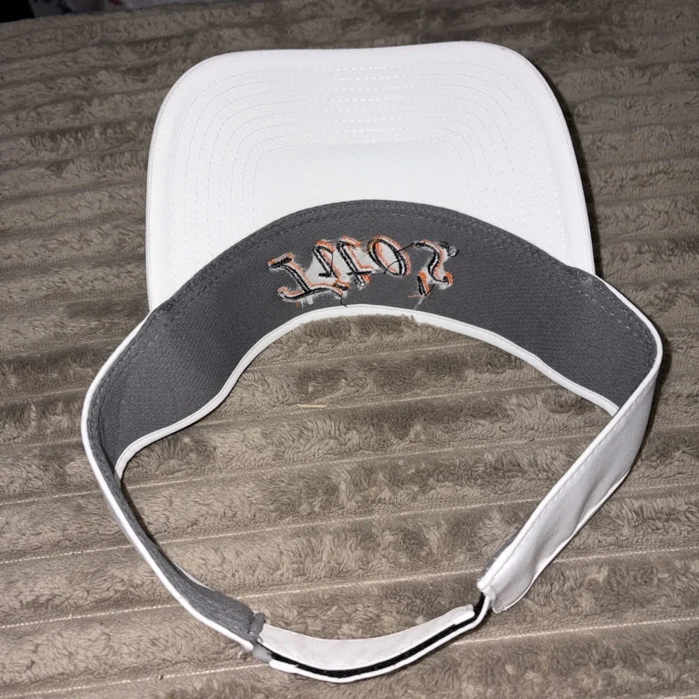 Tito's Vodka Sun Visor White Adjustable Hat Golf Tennis Beach Promo Handmade